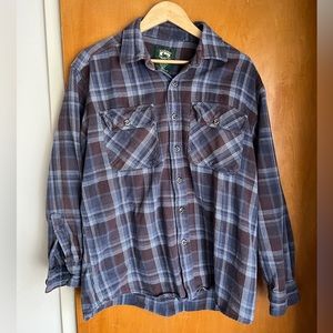 Heavyweight Vintage Flannel Long Sleeve Button up Size XL